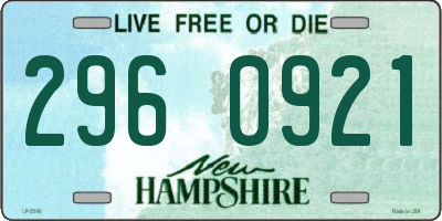 NH license plate 2960921