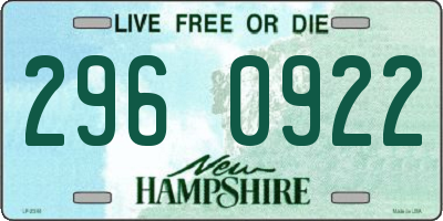 NH license plate 2960922
