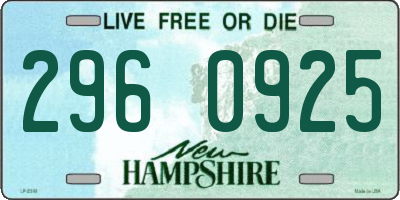 NH license plate 2960925