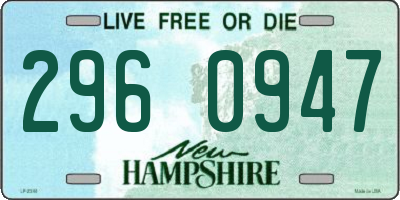 NH license plate 2960947