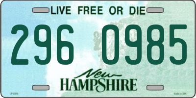 NH license plate 2960985