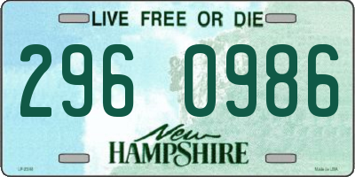NH license plate 2960986