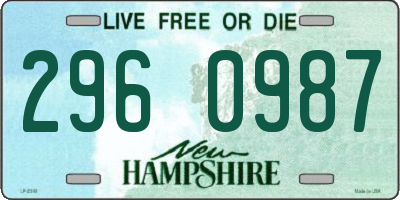 NH license plate 2960987
