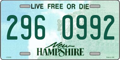 NH license plate 2960992