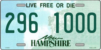 NH license plate 2961000