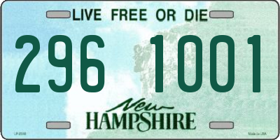 NH license plate 2961001