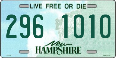 NH license plate 2961010