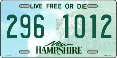 NH license plate 2961012