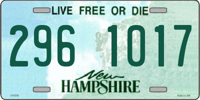 NH license plate 2961017