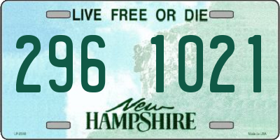 NH license plate 2961021
