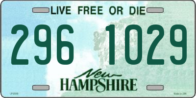 NH license plate 2961029