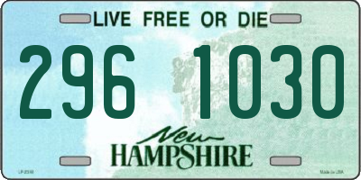 NH license plate 2961030