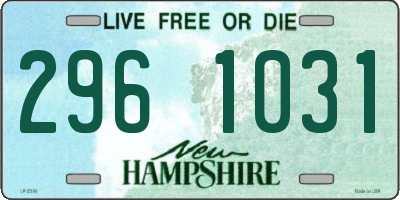 NH license plate 2961031