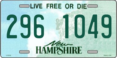 NH license plate 2961049