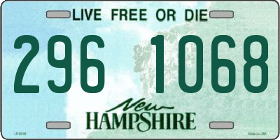 NH license plate 2961068