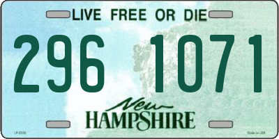 NH license plate 2961071