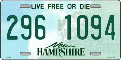NH license plate 2961094