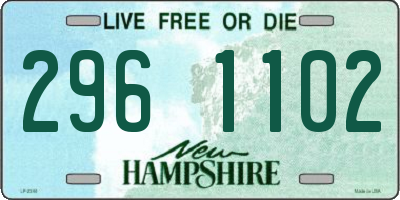 NH license plate 2961102
