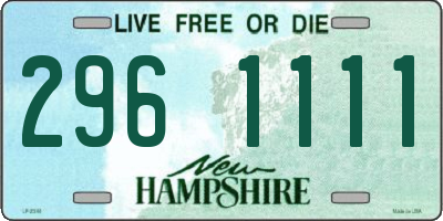 NH license plate 2961111
