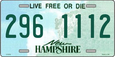 NH license plate 2961112
