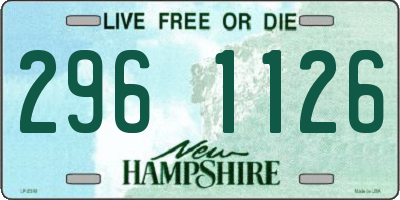 NH license plate 2961126