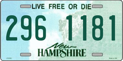 NH license plate 2961181
