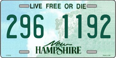 NH license plate 2961192