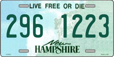 NH license plate 2961223