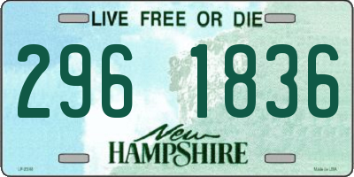 NH license plate 2961836