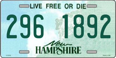 NH license plate 2961892