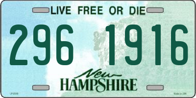 NH license plate 2961916