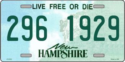 NH license plate 2961929