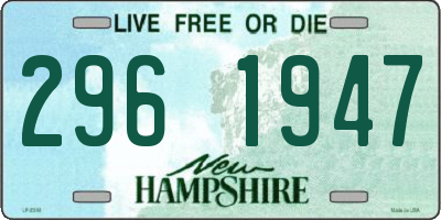 NH license plate 2961947