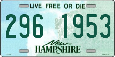NH license plate 2961953