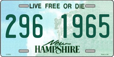 NH license plate 2961965