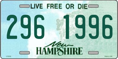 NH license plate 2961996