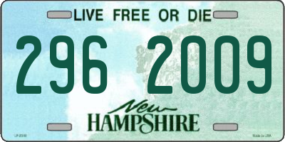NH license plate 2962009
