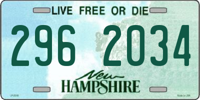 NH license plate 2962034