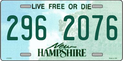 NH license plate 2962076
