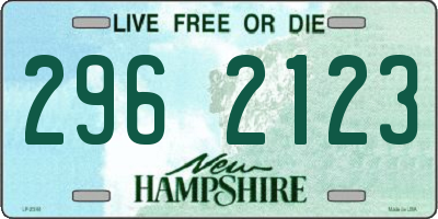 NH license plate 2962123