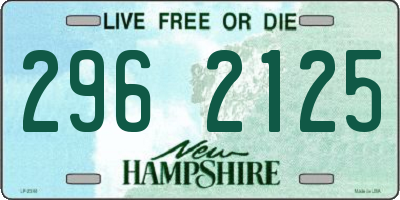 NH license plate 2962125