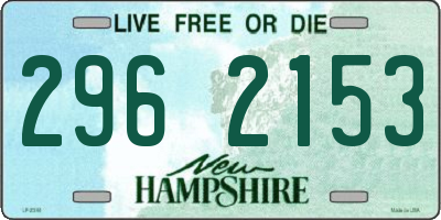 NH license plate 2962153