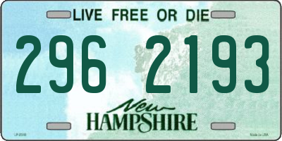 NH license plate 2962193
