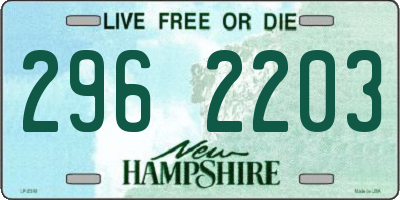 NH license plate 2962203