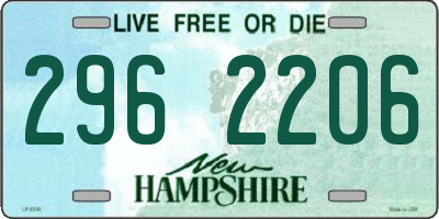 NH license plate 2962206