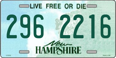 NH license plate 2962216