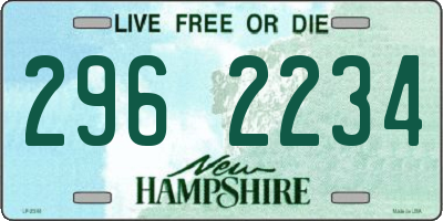 NH license plate 2962234