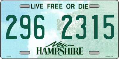 NH license plate 2962315