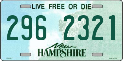 NH license plate 2962321