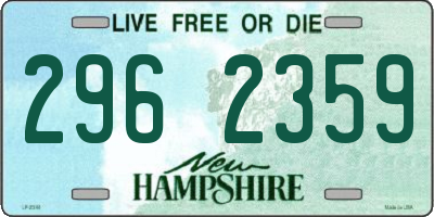 NH license plate 2962359